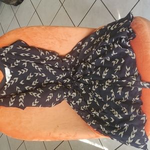 Black poppy dress Large